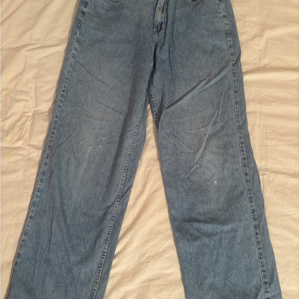 New York & Company High Waisted Wide Leg Jeans